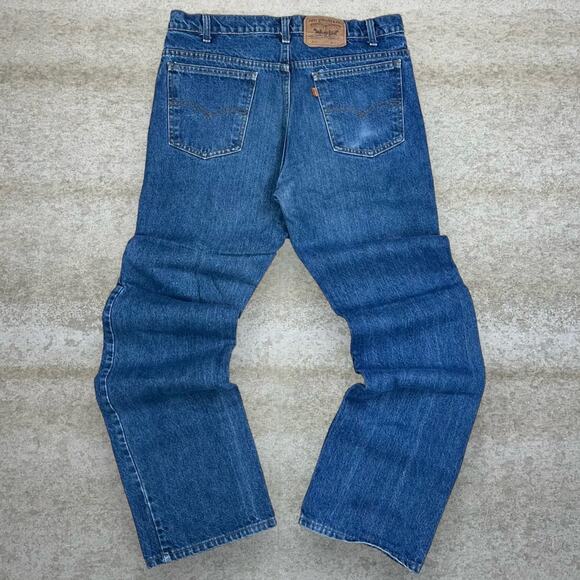 Vintage Orange Tab Levis Jeans 517 Bootcut Flared Made in USA Medium Wash 80s - Picture 1 of 6
